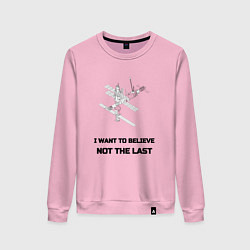 Свитшот хлопковый женский Орбитальная станция мир, цвет: светло-розовый