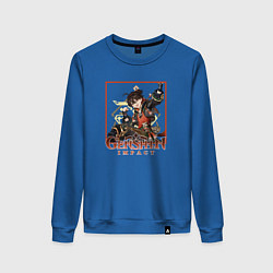 Свитшот хлопковый женский Ка Мин, цвет: синий