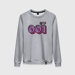 Свитшот хлопковый женский Игрок 001, цвет: меланж