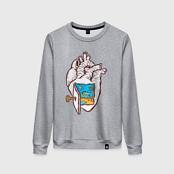 Женский свитшот Лето в сердечке