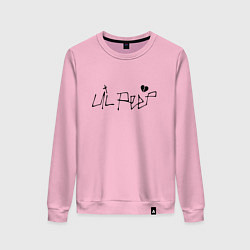 Свитшот хлопковый женский Lil Peep playlist bill, цвет: светло-розовый