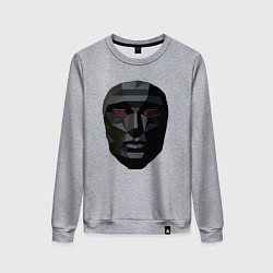 Свитшот хлопковый женский Маска босса, цвет: меланж