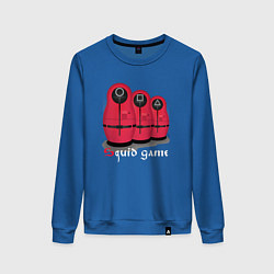 Свитшот хлопковый женский Squid game matryoshka edition, цвет: синий