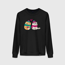 Женский свитшот Милые влюбленные котики