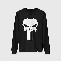 Свитшот хлопковый женский The Punisher - Каратель, цвет: черный