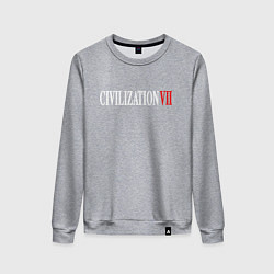 Свитшот хлопковый женский Civilization VII, цвет: меланж