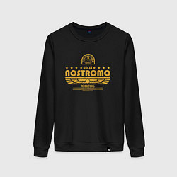 Свитшот хлопковый женский USCSS The Nostromo желтый, цвет: черный