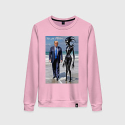 Женский свитшот Donald Trump and symbiote girl - ai art fantasy