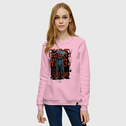 Свитшот хлопковый женский Хагги Вагги из Poppy Playtime, цвет: светло-розовый — фото 2