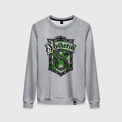 Свитшот хлопковый женский Slytherin emblem, цвет: меланж