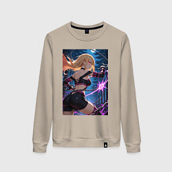 Свитшот хлопковый женский Марин Китагава косплей Fate stay night, цвет: миндальный
