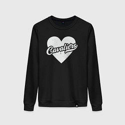 Свитшот хлопковый женский Love Cavaliers, цвет: черный
