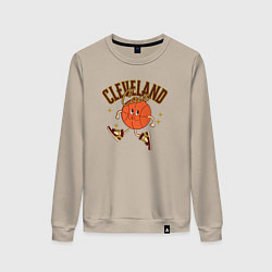 Свитшот хлопковый женский Cleveland Cavs, цвет: миндальный