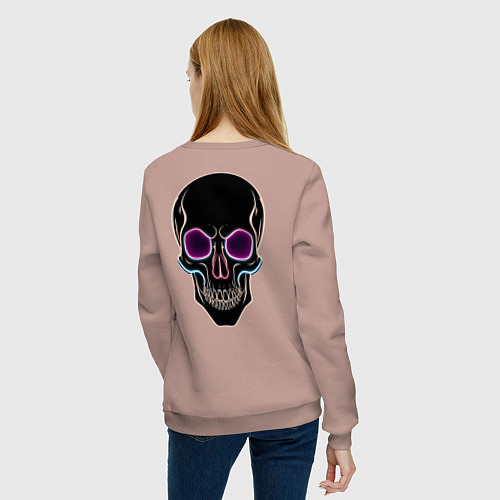 Женский свитшот Skull black / Пыльно-розовый – фото 4
