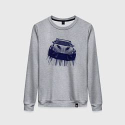 Женский свитшот Спорткар в синих тонах