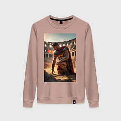 Свитшот хлопковый женский Спартак в Колизее, цвет: пыльно-розовый
