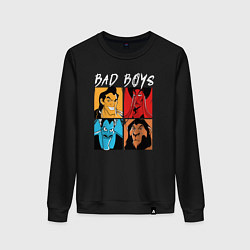 Свитшот хлопковый женский Bad boys, цвет: черный