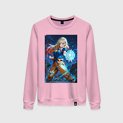 Свитшот хлопковый женский Марин Китагава косплей Dragon Ball, цвет: светло-розовый