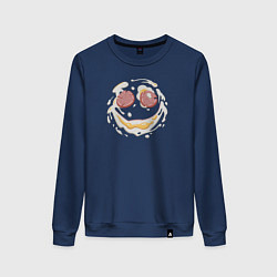 Женский свитшот Лакомый кусочек-яичница с улыбкой