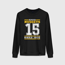 Свитшот хлопковый женский Denver - Nocola Jokic, цвет: черный