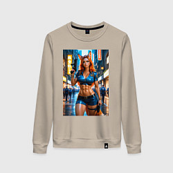 Женский свитшот Рыжая лиса-полицейский