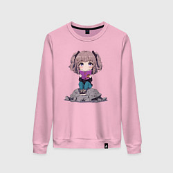 Женский свитшот Аниме тиби и книга