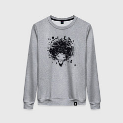 Свитшот хлопковый женский Девчонка милашка, цвет: меланж