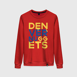 Свитшот хлопковый женский Denver Nuggets NBA, цвет: красный