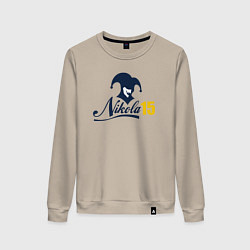 Свитшот хлопковый женский Nikola 15, цвет: миндальный