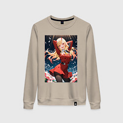 Свитшот хлопковый женский Марин Китагава косплей 002 Darling in the Franxx, цвет: миндальный