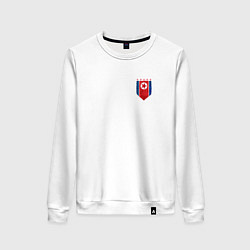 Свитшот хлопковый женский North Korean symbol, цвет: белый