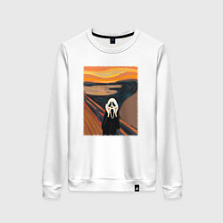 Женский свитшот Крик картина мунка