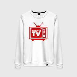 Свитшот хлопковый женский Как показано по телевизору, цвет: белый