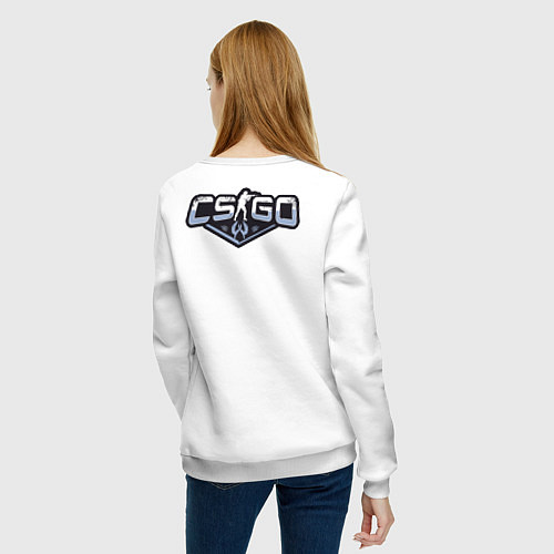 Женский свитшот Counter-Strike - спецназовец в противогазе / Белый – фото 4