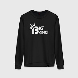 Свитшот хлопковый женский Bigbang top, цвет: черный