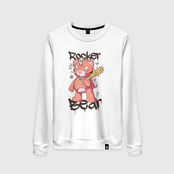 Женский свитшот Медведь рокер