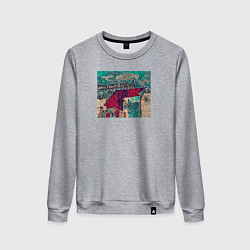 Женский свитшот Поезд на мосту