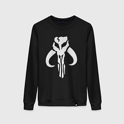 Свитшот хлопковый женский Знак мандалора The mandalorian, цвет: черный