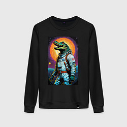 Женский свитшот Крокодил бравый космонавт - нейроарт