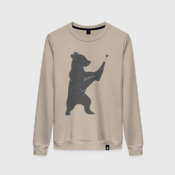 Женский свитшот Мишка с шампанским