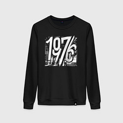 Свитшот хлопковый женский Городские 1976, цвет: черный