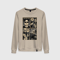 Свитшот хлопковый женский The matrix, цвет: миндальный