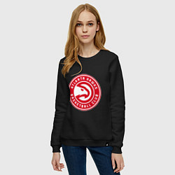 Свитшот хлопковый женский Атланта Хокс НБА, цвет: черный — фото 2