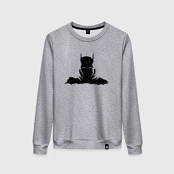 Свитшот хлопковый женский Силуэт Бэтмена, цвет: меланж