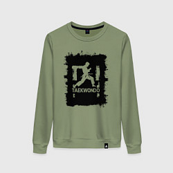 Женский свитшот Тхэквондо черное гаффити