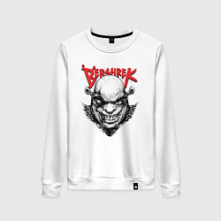 Свитшот хлопковый женский Берсерк Шрек, цвет: белый