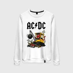 Свитшот хлопковый женский ACDC Ballbreaker World Tour, цвет: белый
