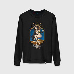 Свитшот хлопковый женский Богиня Иштар Fate, цвет: черный