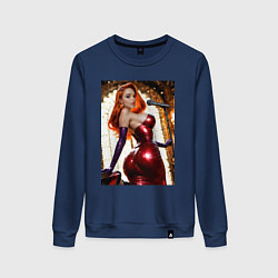 Женский свитшот Блистательная Jessica Rabbit поет