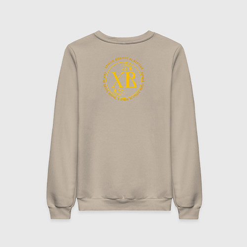 Женский свитшот Христос воскресе желтый узор / Миндальный – фото 2